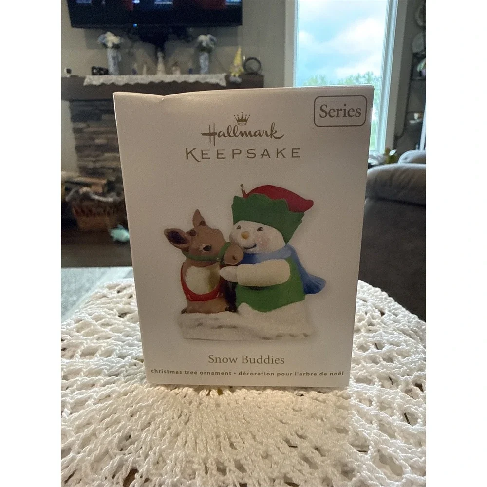 Snowman and Little Reindeer SNOW BUDDIES 2011 Hallmark Ornament #14 in Series